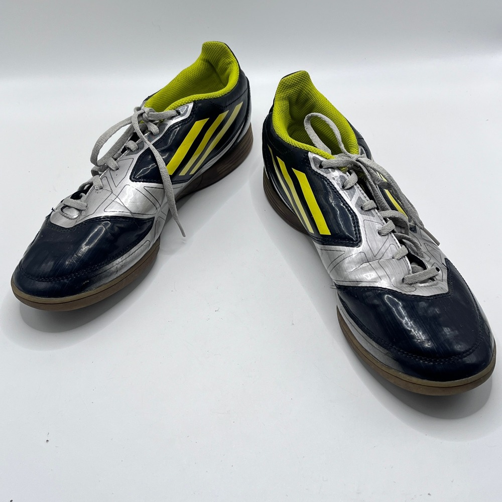 Adidas F50 Adizero IN Indoor Soccer Shoes Black Silver Yellow G61505 Mens 8.5